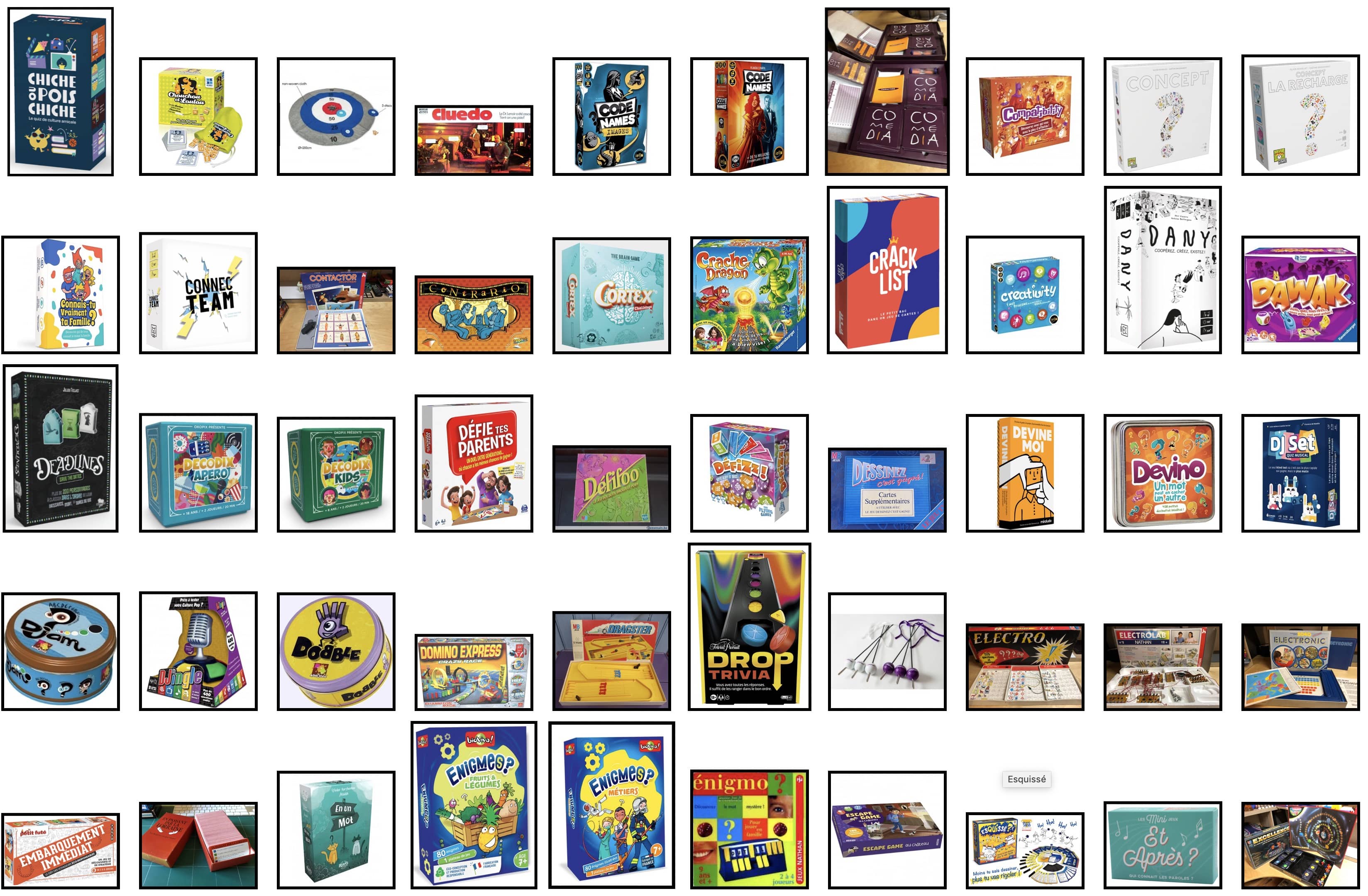 Sélection de jeux de société C à E